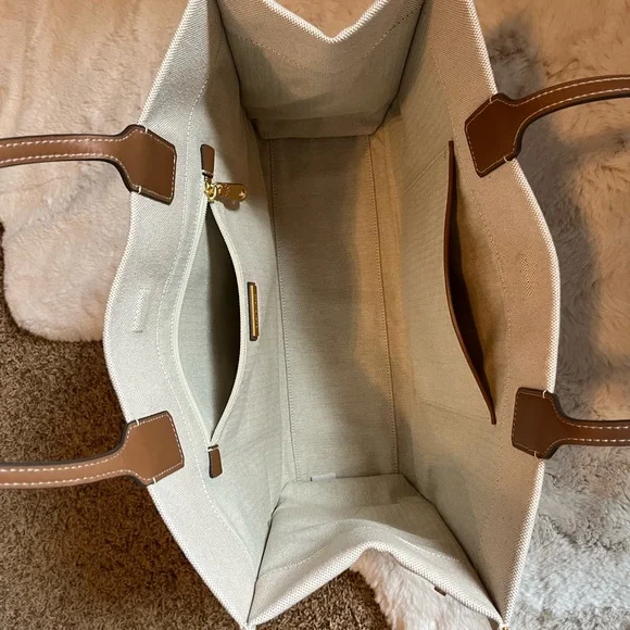 Tory Burch Ella Tote Bag In Ivory  Mountain Paisley NWOT - Picture 3 of 6